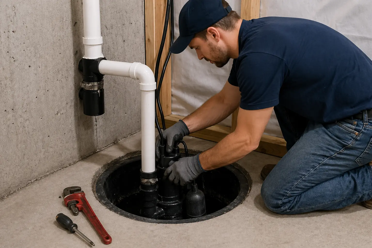 DrainPeak Plumbing Midland emergency sump pump repair